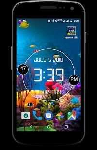 LED Digital Clock with Aquarium live wallpaper screenshot 5