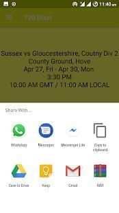 T20 Blast Cricket Game App Schedule 2018 screenshot 1