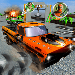 Superhero Color Car Stunt Race Adventure icon