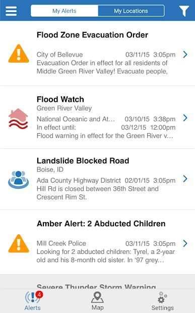 myAlerts screenshot 2