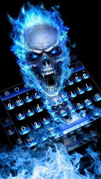 Blue Flame Skeleton Keyboard स्क्रीनशॉट 3