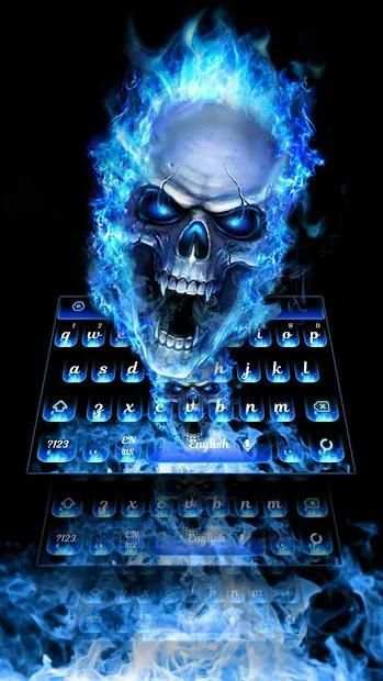 Blue Flame Skeleton Keyboard स्क्रीनशॉट 2