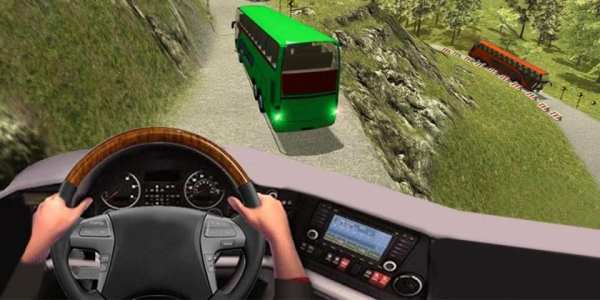 Uphill Off Road Driving Bus Game Simulator screenshot 1