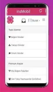 insMobil - Takipçi ve Beğeni Araçları screenshot 1