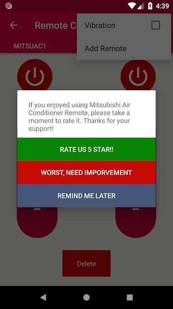 Mitsubishi Air Conditioner Remote screenshot 3
