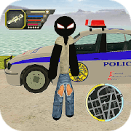 ikon Stickman Rope Hero Police Town Simulator