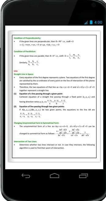 Maths 3 D Geometry Formula Book screenshot 1