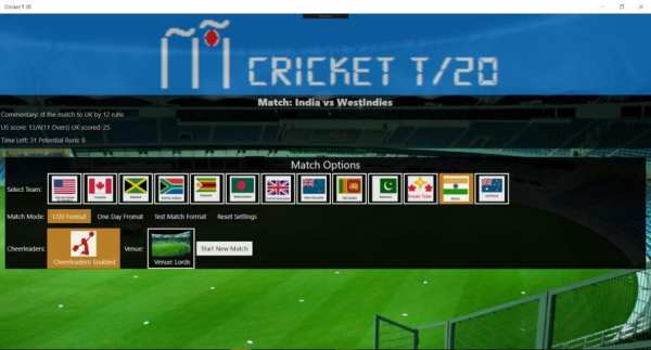 Cricket T 20 screenshot 1