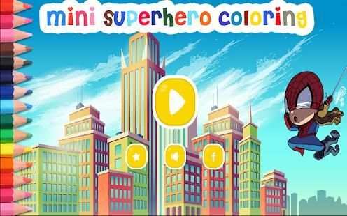 Mini superhero coloring game screenshot 4