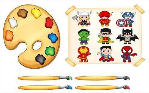 Mini superhero coloring game screenshot 3