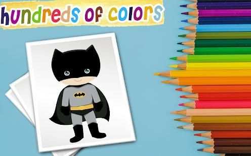 Mini superhero coloring game screenshot 2