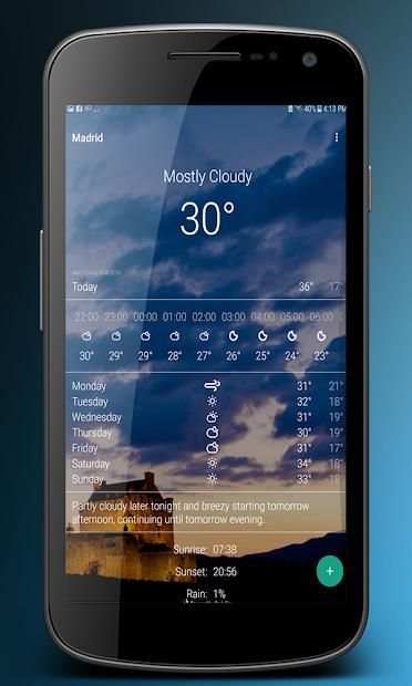 weather apps for android स्क्रीनशॉट 5