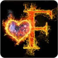 Fire Text Photo Frame