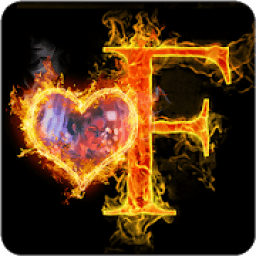 ikon Fire Text Photo Frame