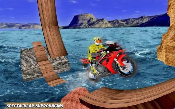 Bike Stunt Racing Adventure:motorbike racing games скриншот 5