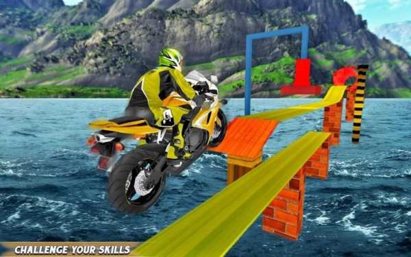 Bike Stunt Racing Adventure:motorbike racing games скриншот 4