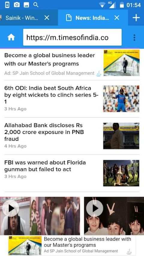 Sainik Browser screenshot 2