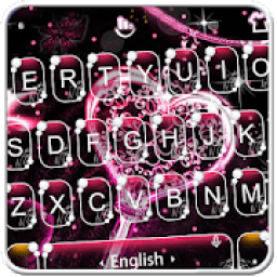 Live 3D Pink Diamond Heart Keyboard Theme icon