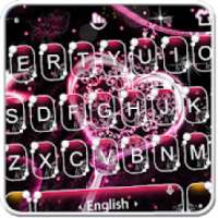 Live 3D Pink Diamond Heart Keyboard Theme on 9Apps