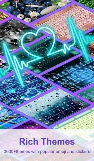 Live 3D Pink Diamond Heart Keyboard Theme screenshot 2