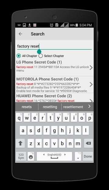 Phones Secret Codes screenshot 9