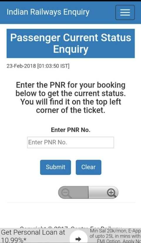 Indian Railway Status screenshot 1