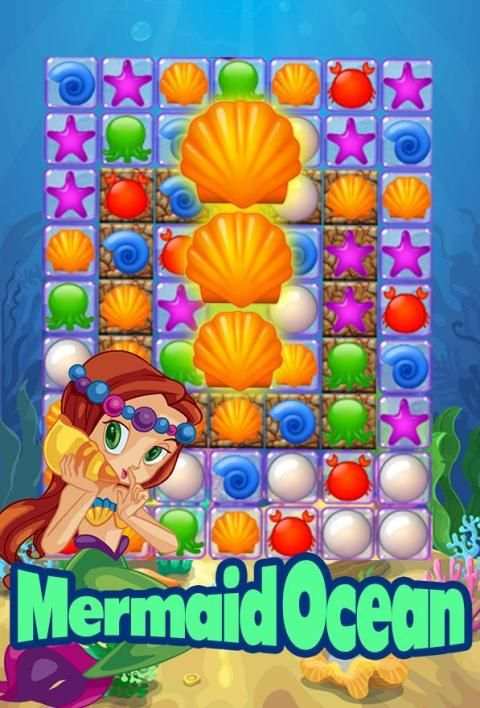 Mermaid Crush - Ocean Match 3 screenshot 1