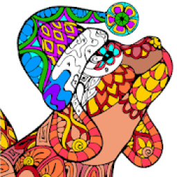Dogs Color by Number - Adult Coloring Book Pages icon