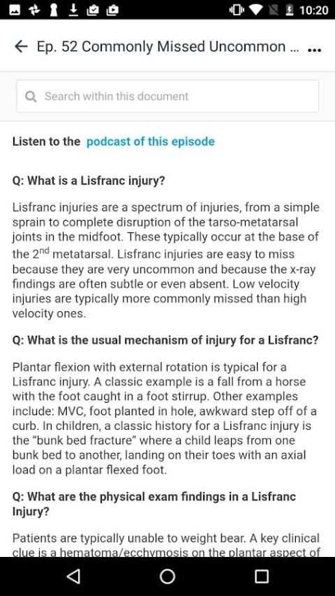 EM Cases Summaries screenshot 2