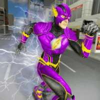 Super Kecepatan Flash Pahlawan Pejuang Kota