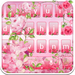 ikon Spring Flowers Rose Keyboard