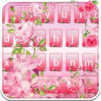 Spring Flowers Rose Keyboard