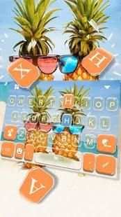 Sunglass Pinapple Keyboard Theme screenshot 3