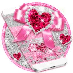 Pink Glitter Bow Keyboard 10001003