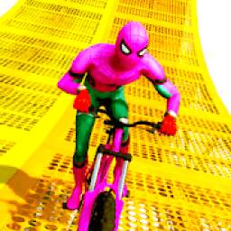 Superheroes Bmx Race Stunts: Bicycle Racing Games