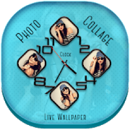 ikon Photo Collage Clock Live Wallpaper