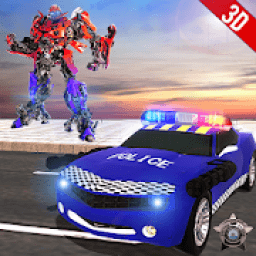 US Police Car Robot Transforming: Cop Robot Game icon