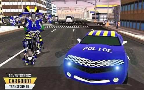 US Police Car Robot Transforming: Cop Robot Game screenshot 4