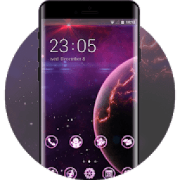 Theme for space pink interstellar wallpaper आइकन