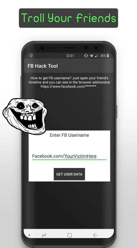 FB Hack Prank : Best Facebook TROLL App screenshot 2