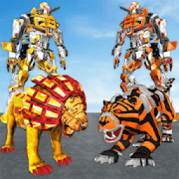 ikon Lion Robot vs Robot Tiger Wars Transform