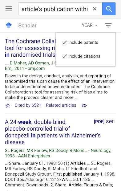 Google Scholar Lite screenshot 1