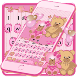 Lovely Bear Couple Keyboard Theme أيقونة