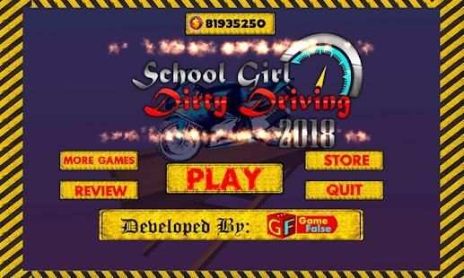 School Girl Dirty Driving Traffic Rider 2018 screenshot 1