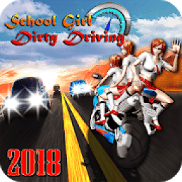 School Girl Dirty Driving Traffic Rider 2018 आइकन