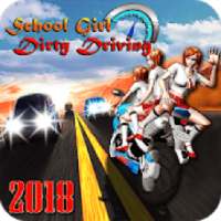 School Girl Dirty Driving Traffic Rider 2018