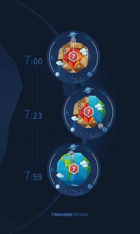 Watch Face Timagine Earth Lite screenshot 1