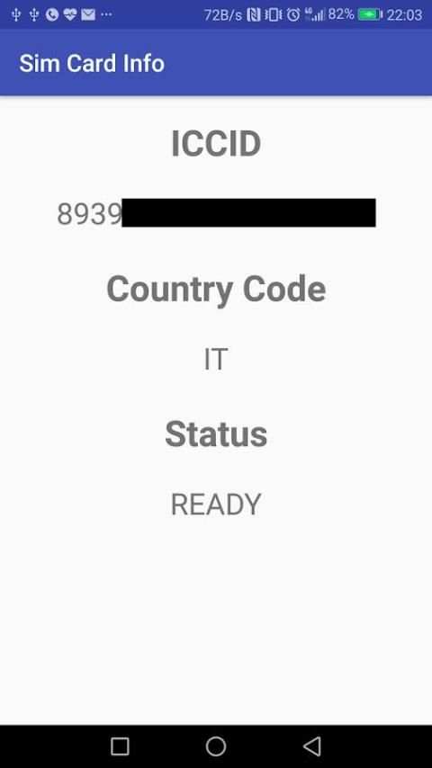 Sim Card Info स्क्रीनशॉट 1
