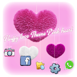 ikon ❤Fluffy love Theme Kawaii Pink heart❤