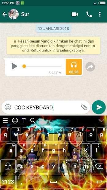 Keyboard tema COC screenshot 3